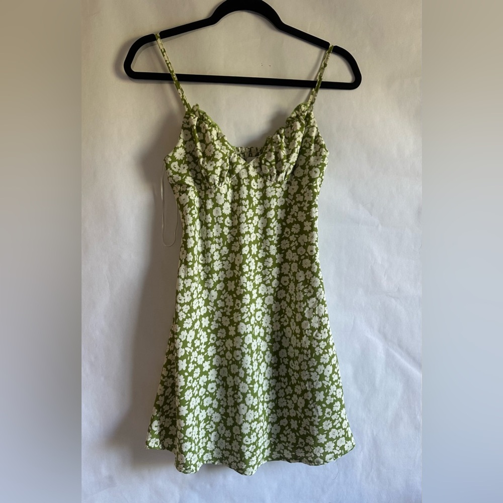 Princess Polly Green Floral Mini Dress